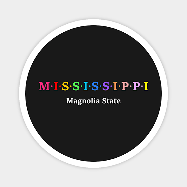 Mississippi, USA. Magnolia State Magnet by Koolstudio